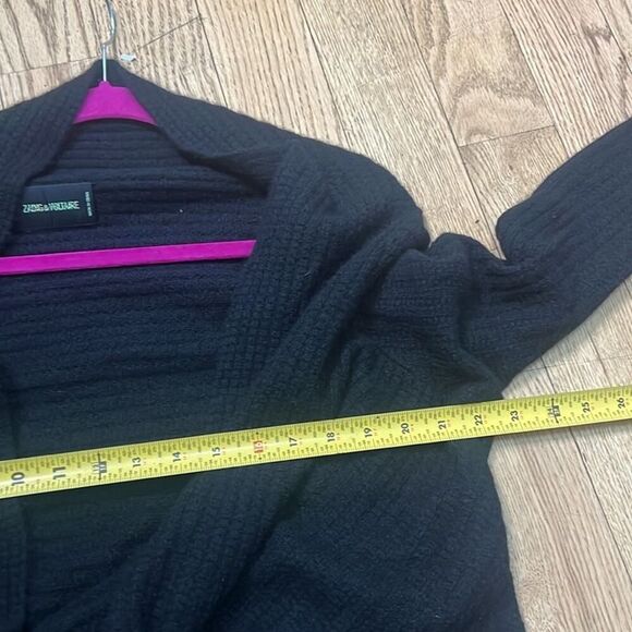 ZADIG & VOLTAIRE 100% CASHMERE OPEN CARDIGAN TUNIC SWEATER SIZE‎ L - Picture 6 of 6